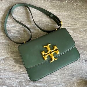 Authentic Tory Burch Eleanor Bag in Dark Ivy